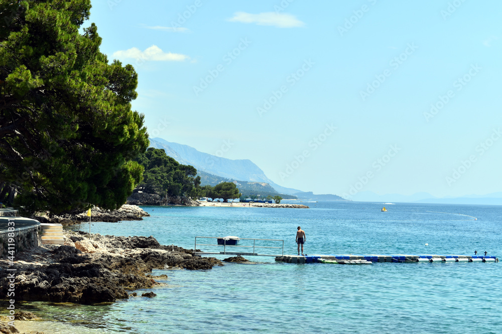Naklejka premium Summer day on the Adriatic coast!