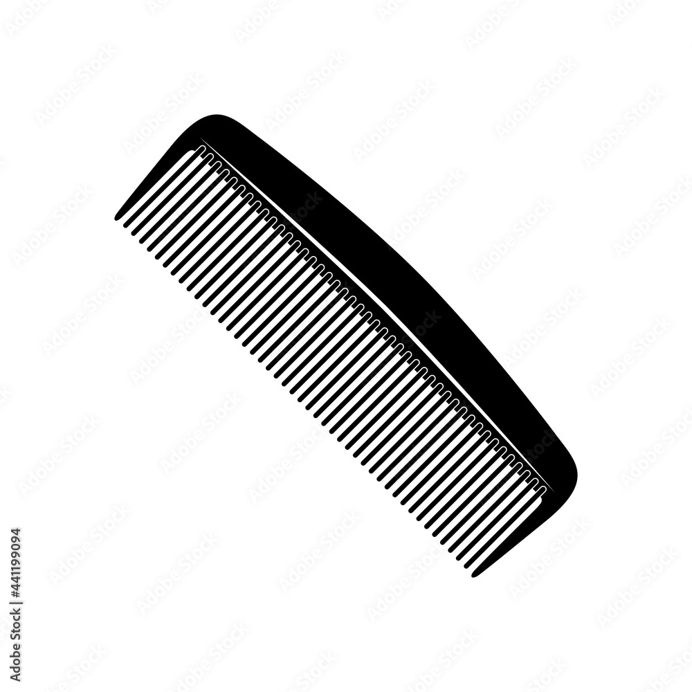 Black comb icon isolated on white, vector illustration
Black comb icon isolated on white, vector illustration