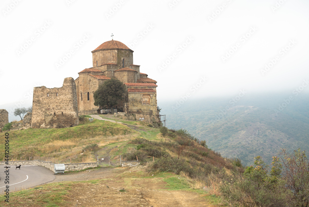 Jvari Monastery With Remains Of Stone Wall (Mtskheta City) 