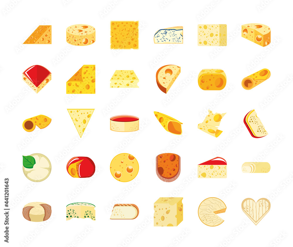 set of cheeses set of cheeses