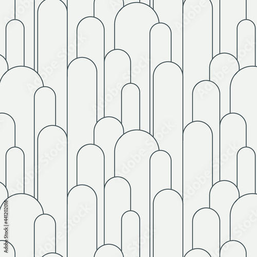 linear vector pattern, repeating liner curved pillar in different size, vector is clean for fabric, wallpaper, printing. patter is on swatches panel