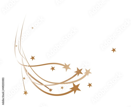 The falling stars are a simple drawing.