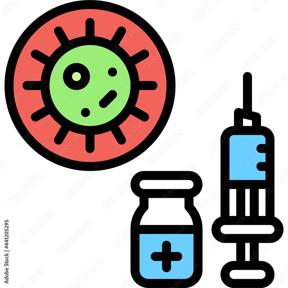 Virus and Vaccine icon, Vaccine Development related vector Virus and Vaccine icon, Vaccine Development related vector