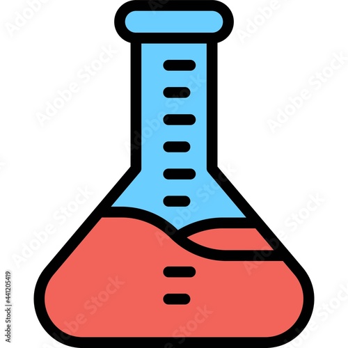 Erlenmeyer flask icon, Vaccine Development related vector