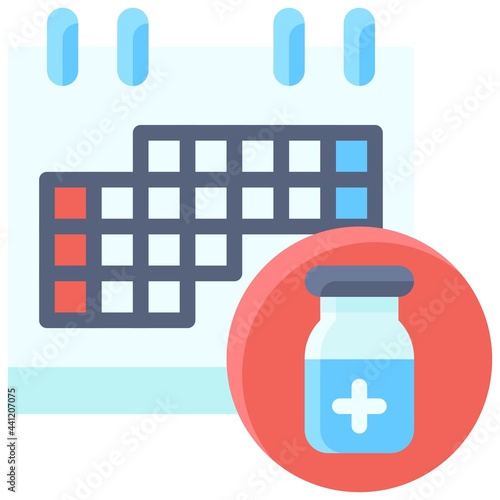 Vaccine Appointment icon, Vaccine Development related vector