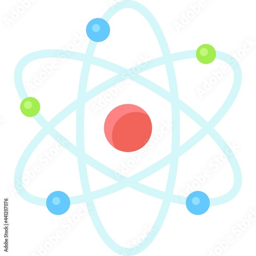 Atomic mass icon, Vaccine Development related vector