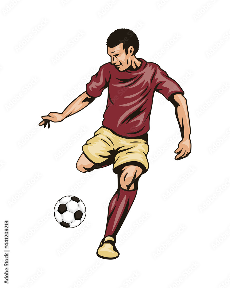 soccer player playing