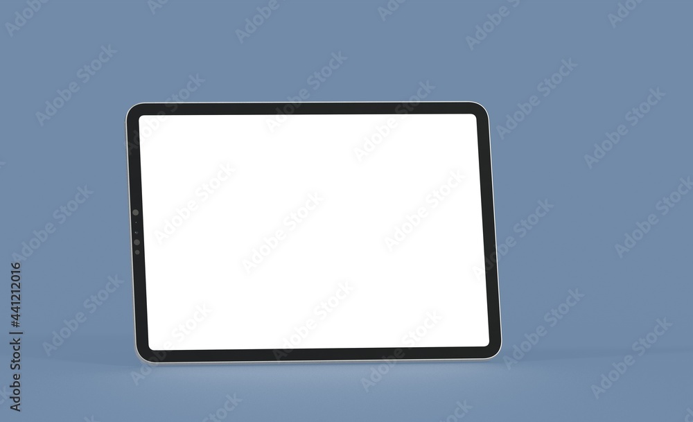 pc  tablet computer  ipad with blank 3d