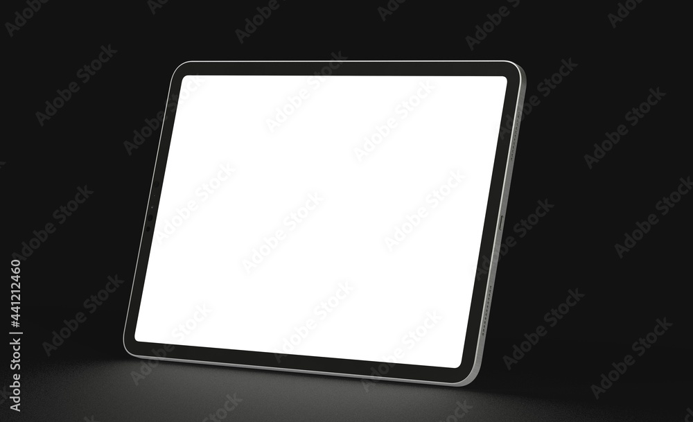 Photo Black tablet computer with blank 3d Photo Black tablet computer with blank 3d