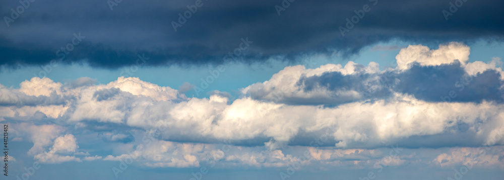 Beautiful panorama of clouds in the sky before the rain Beautiful panorama of clouds in the sky before the rain