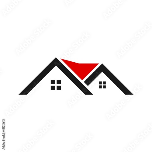 Minimalist roof real estate logo