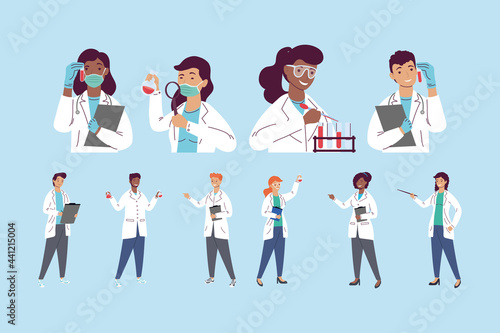 ten laboratory workers