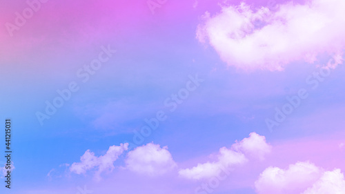 beauty sweet pastel soft purple with fluffy clouds on sky. multi color rainbow image. abstract fantasy growing light © Topfotolia