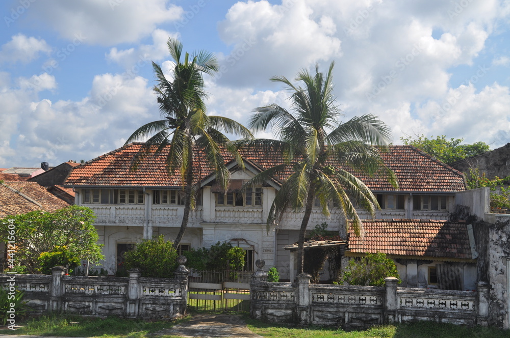 A big colonial land house in Galle, Sri Lanka