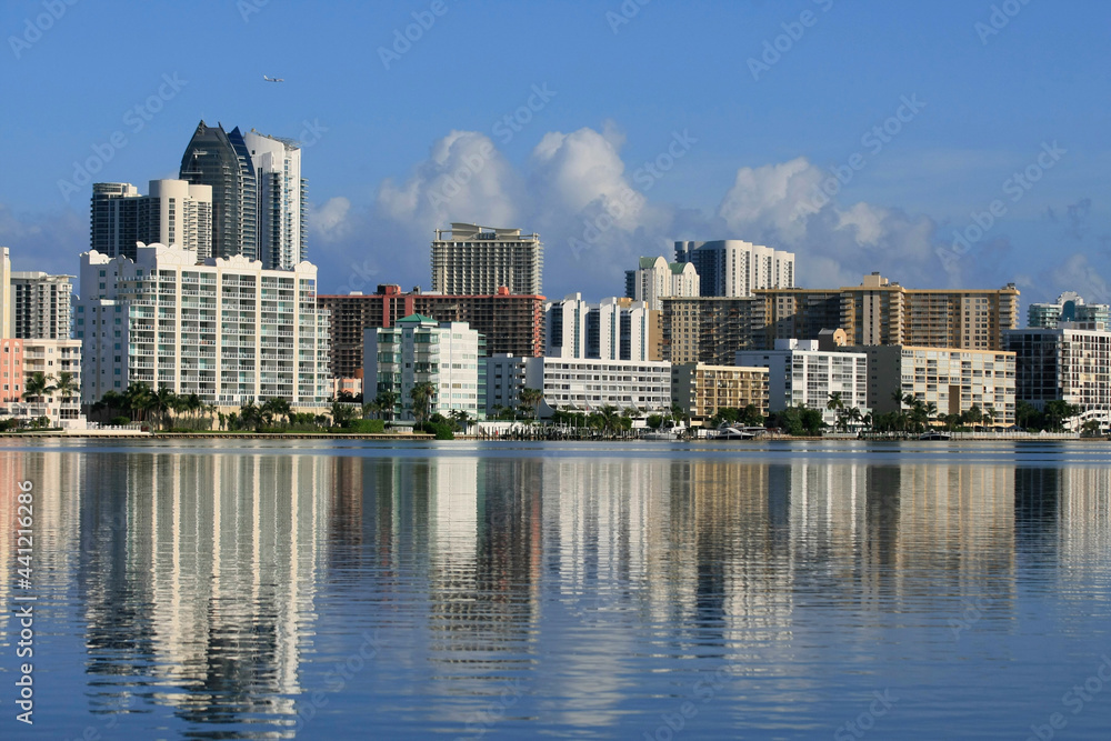 Fototapeta premium Buildings in Sunny Isles.
