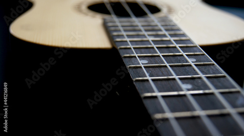 Wooden Guitar macro shoot Ukulele, photo