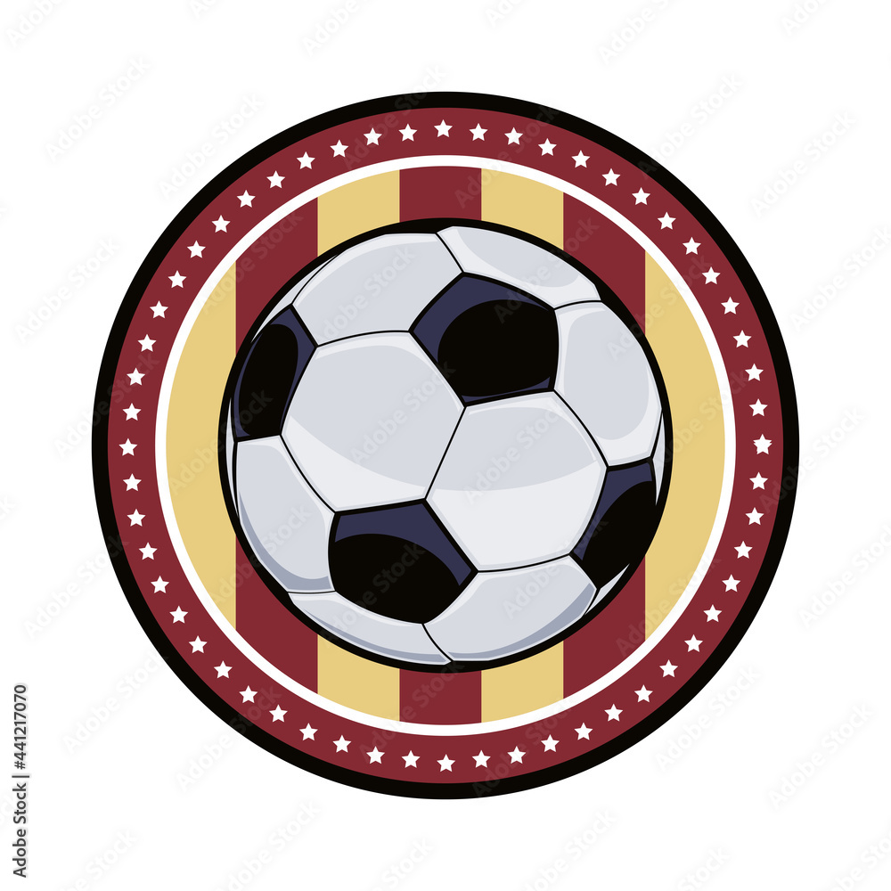 soccer emblem with soccer emblem with