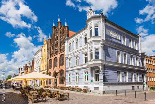 Stralsund – Old market square (Alter Markt) with colourful ancient buildings, Mecklenburg-Western Pomerania (Mecklenburg-Vorpommern), Germany photo
