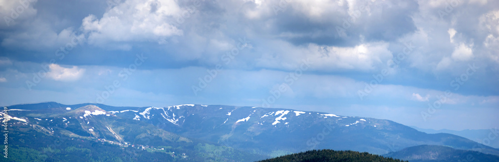 Mountain range in the Ukrainian carpathians on a spring day. Rest and travel in the mountains. Mountain range in the Ukrainian carpathians on a spring day. Rest and travel in the mountains.