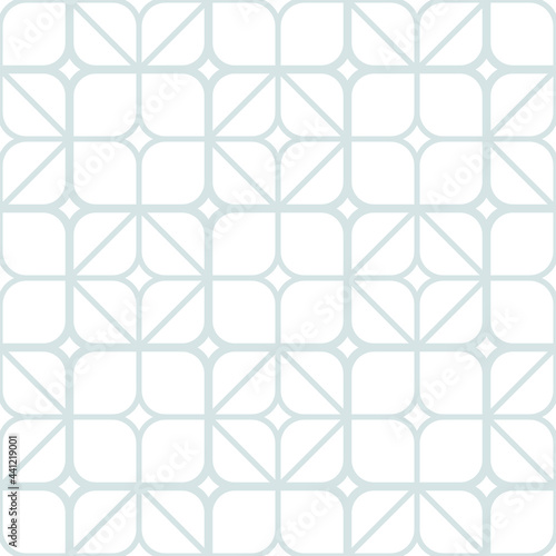 Abstract geometric pattern with squares, rhombuses. A seamless vector background. Grey and white graphic pattern.