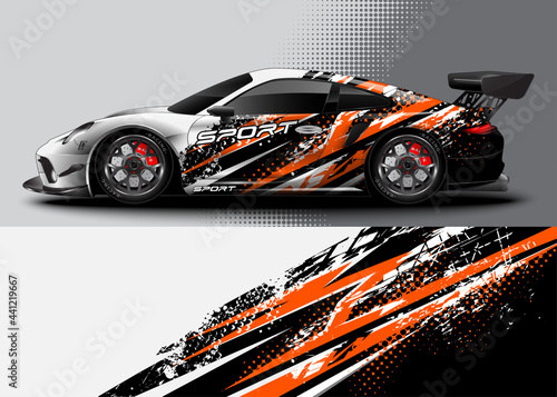 Sport car wrap design and vehicle livery
