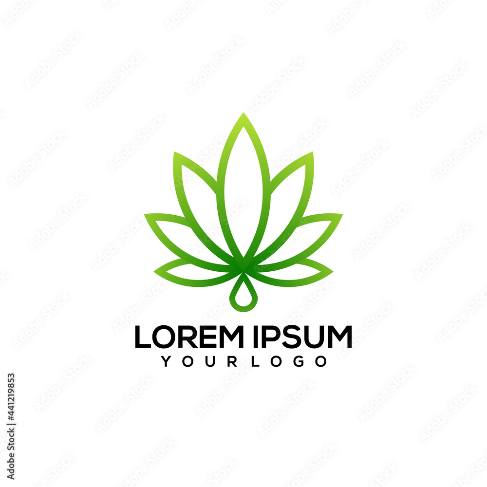 Cannabis Colorful logo illustration vector