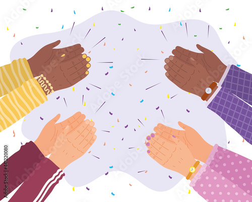 people hands clapping