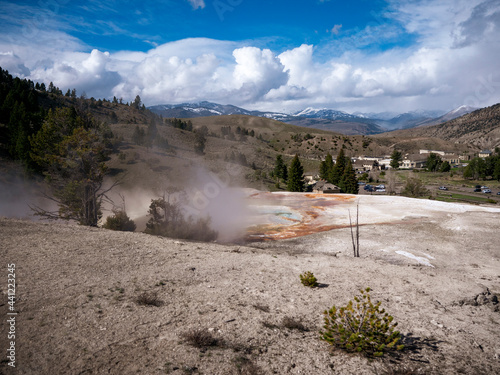 View of Mammoth Hot Spring Terraces