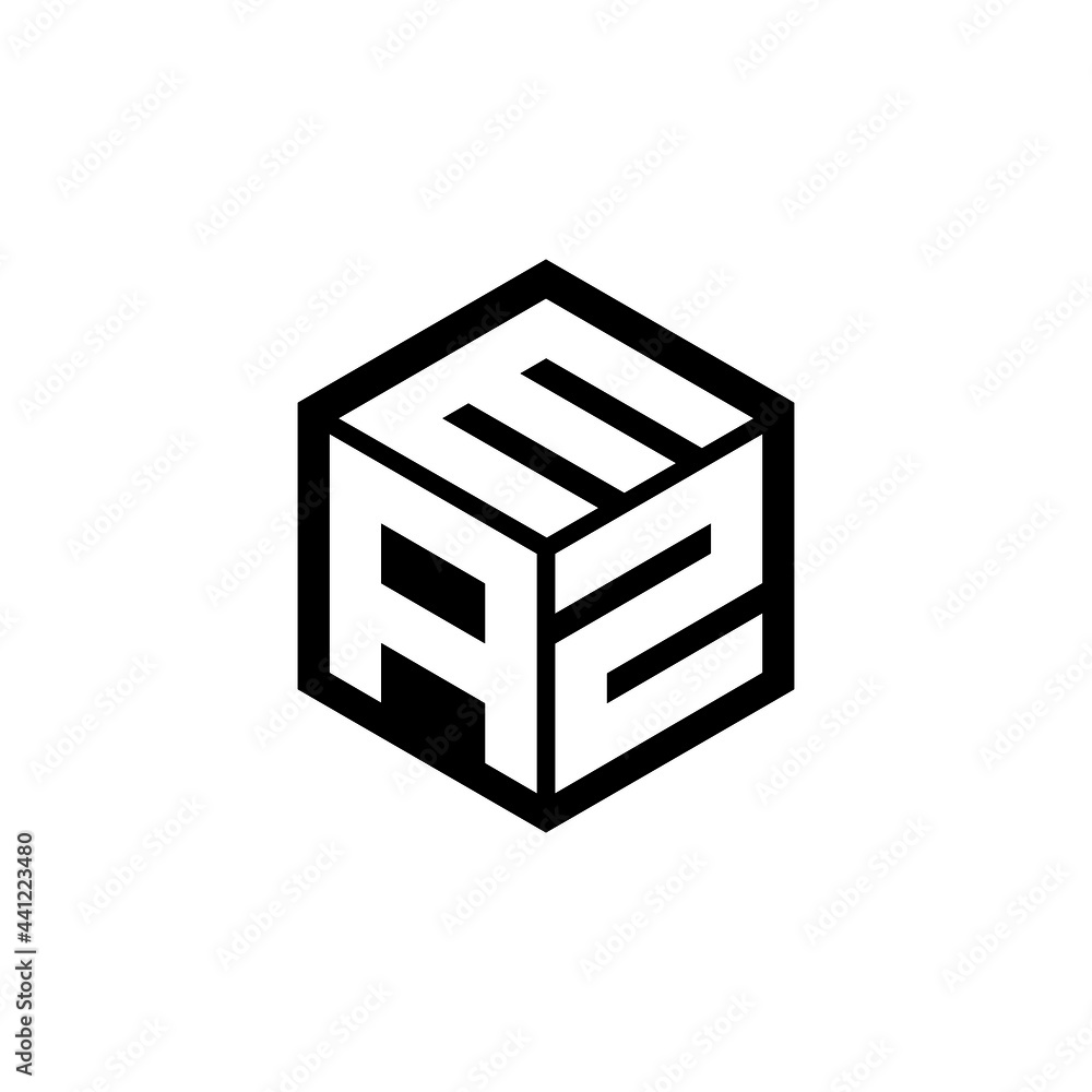 AZM letter logo design with white background in illustrator, vector ...