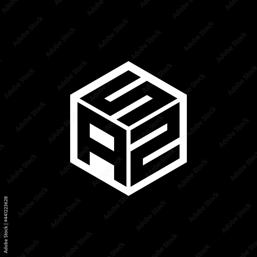 AZS letter logo design with black background in illustrator, vector ...