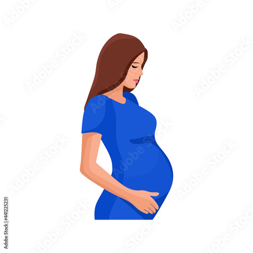 A pregnant woman is waiting for the birth of a baby