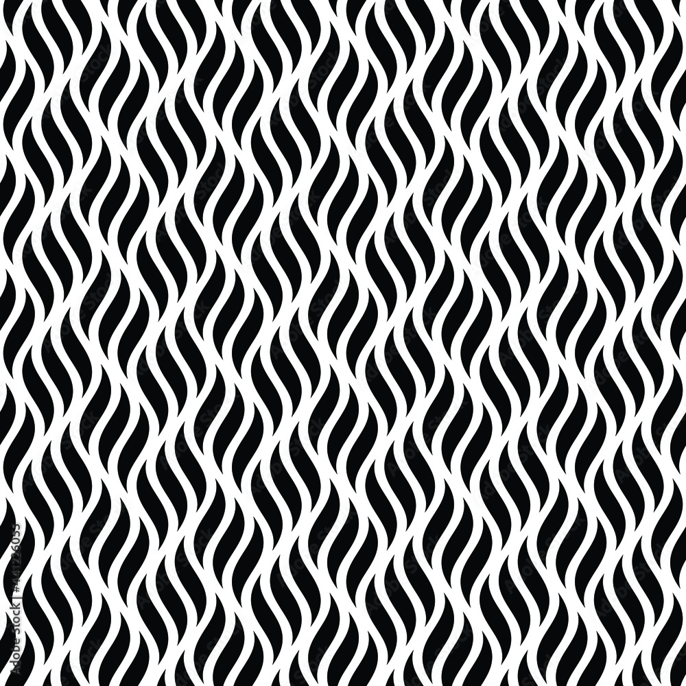 Abstract geometric pattern with wavy line black and white vector background. Abstract geometric pattern with wavy line black and white vector background.
