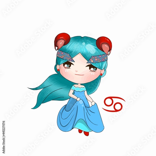 chibi cancer zodiac sign