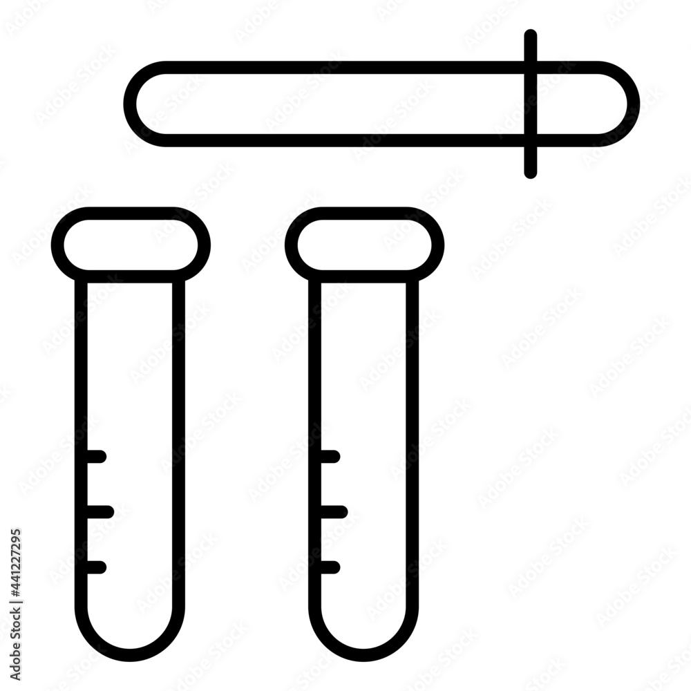 A linear design, icon of chemical tubes
A linear design, icon of chemical tubes