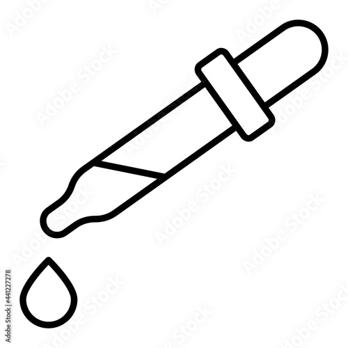 A linear design, icon of colour dropper