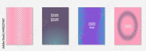 Music cover with minimalist geometric line and trendy shapes. © Holo Art