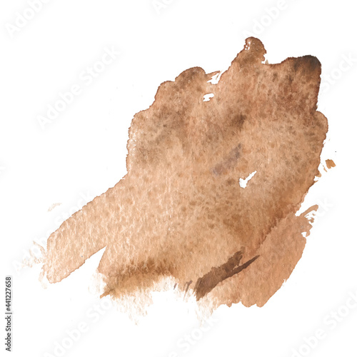 A splash of watercolors. An abstract patch of muted red. Vector