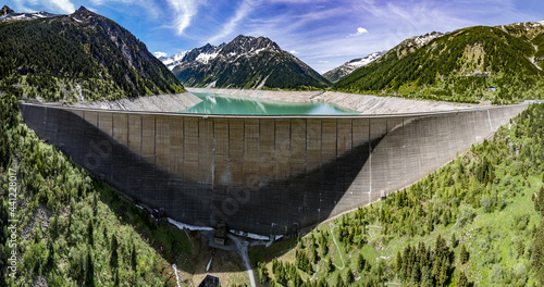 landscape at the Schlegeisspeicher reservoir in austria photo