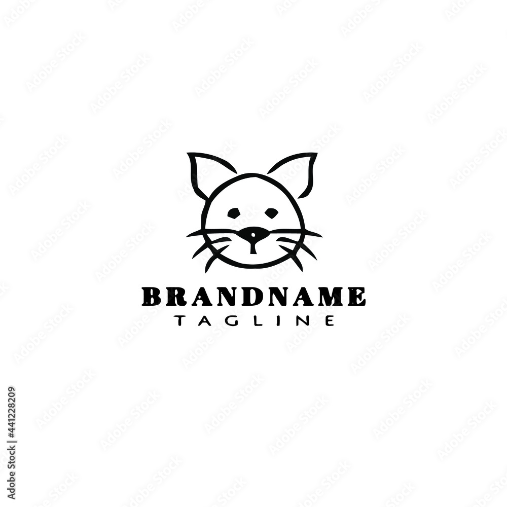 Obraz premium cat logo design template icon vector