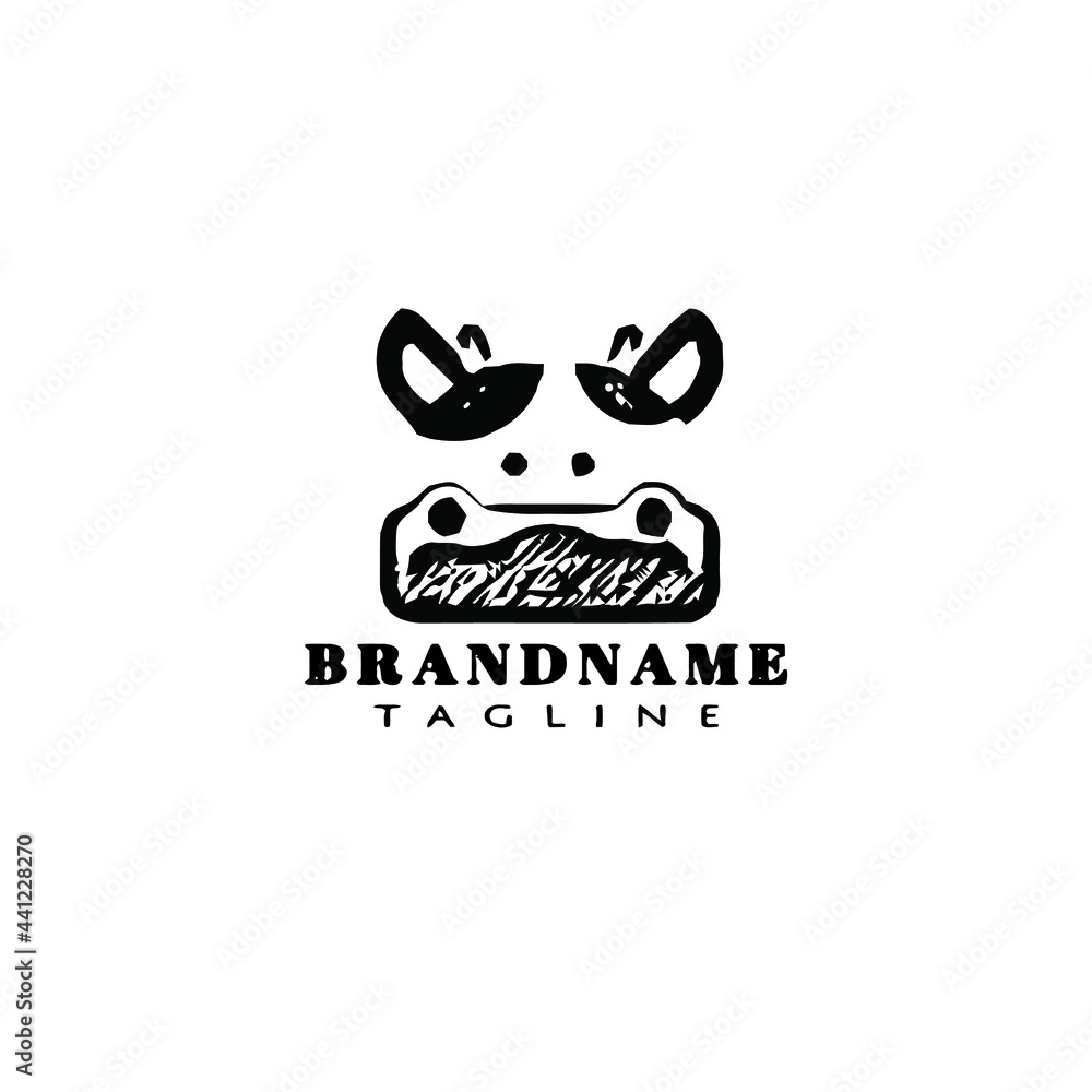cow logo design template icon vector illustration