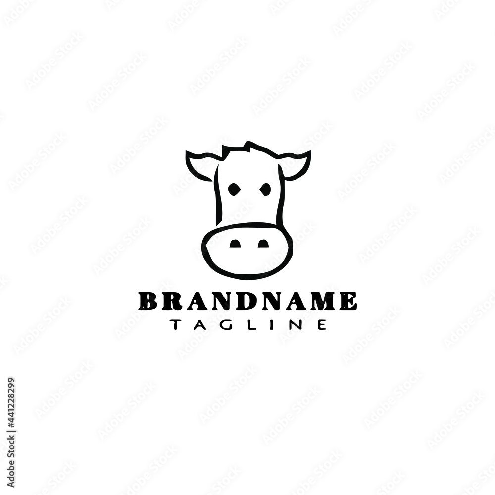 cow logo design simple icon vector illustration cow logo design simple icon vector illustration