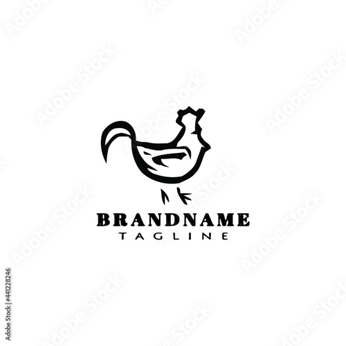 chicken logo icon design template illustration