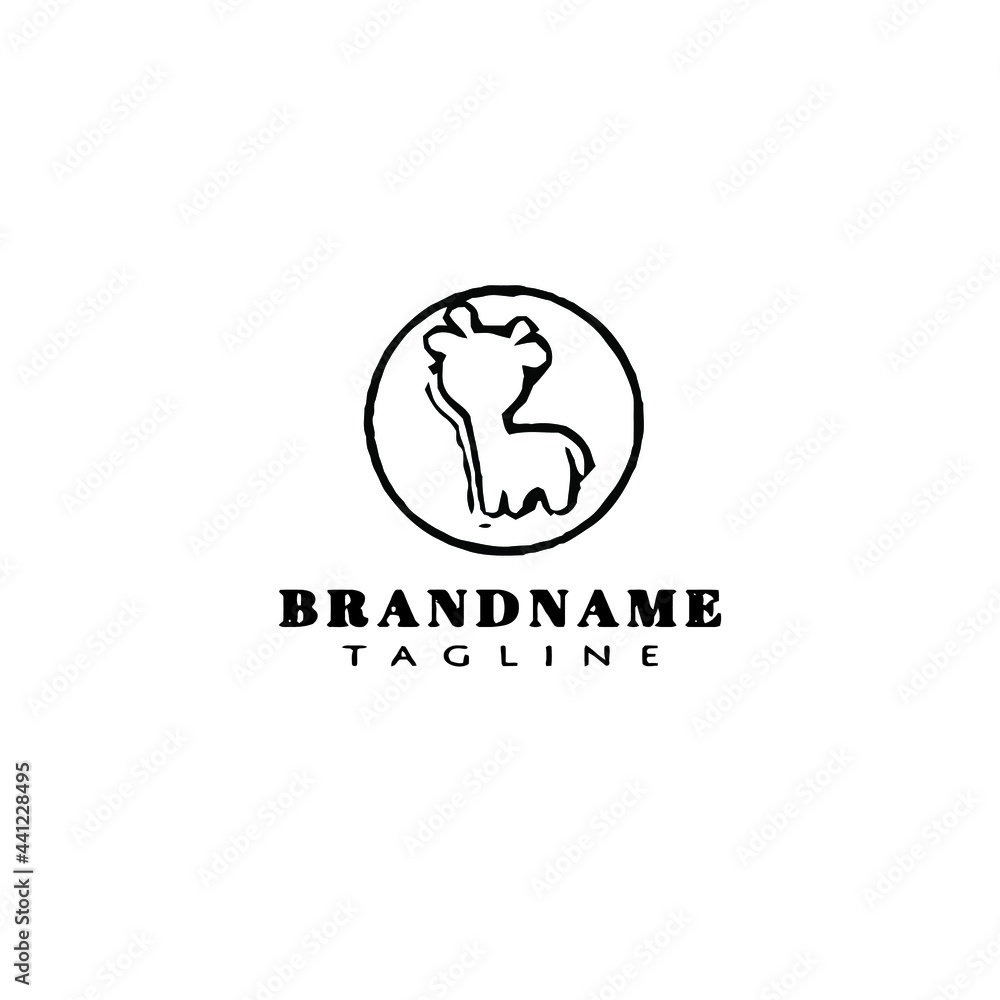 cute giraffe logo template icon vector illustration cute giraffe logo template icon vector illustration