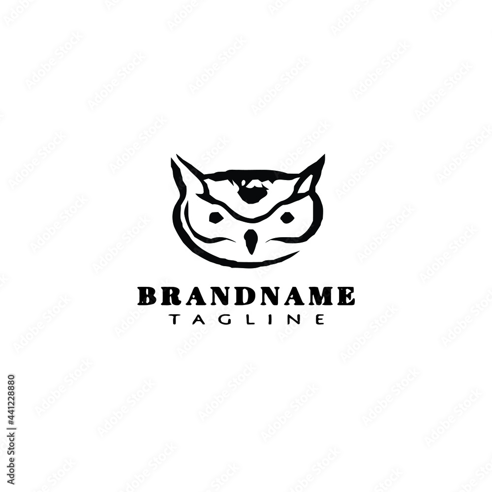 owl logo icon design template vector illustration