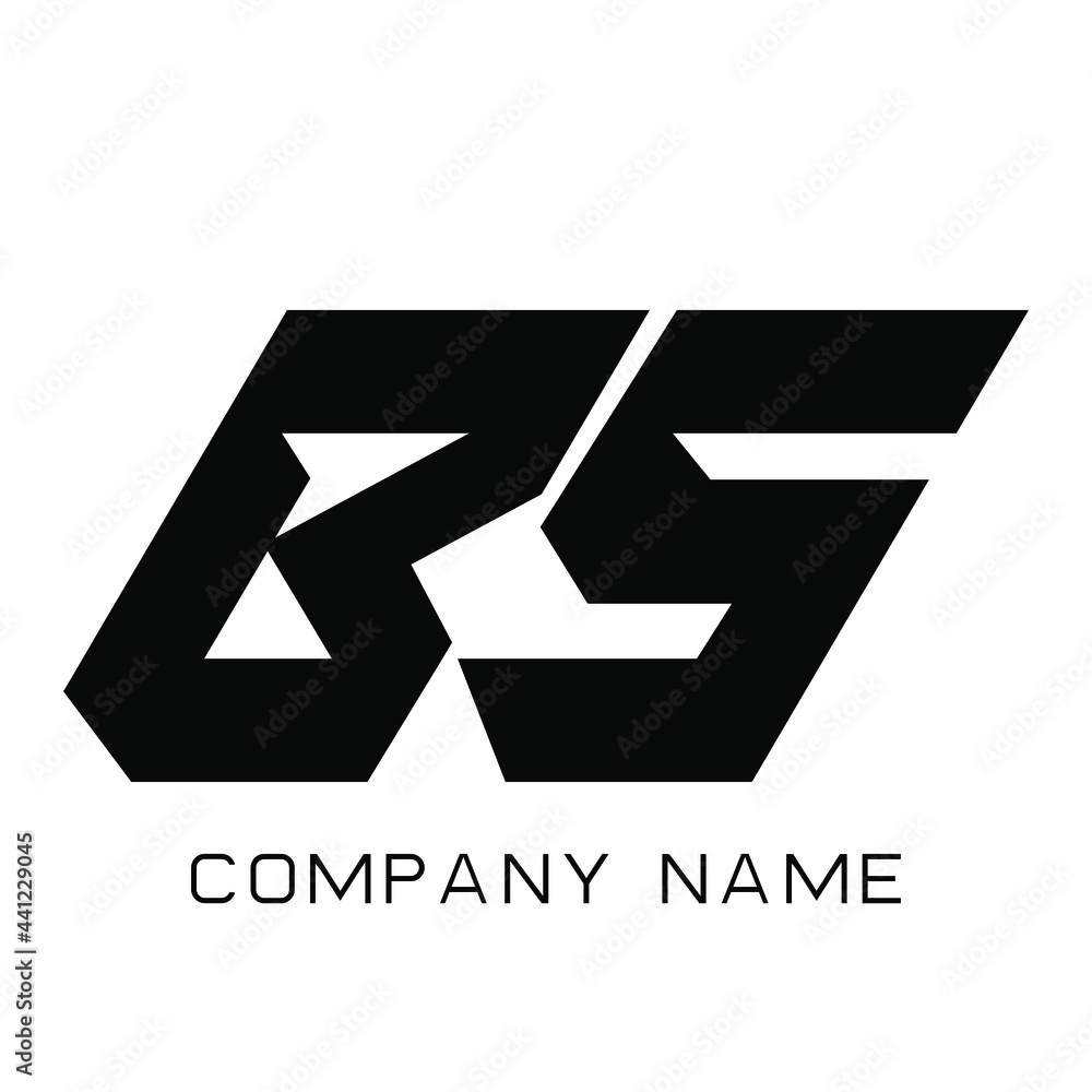 Obraz premium BS B S Letter Logo Design. Creative Modern B S Letters icon vector.