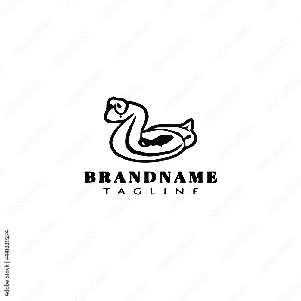 Obraz premium snake logo cartoon icon vector illustration