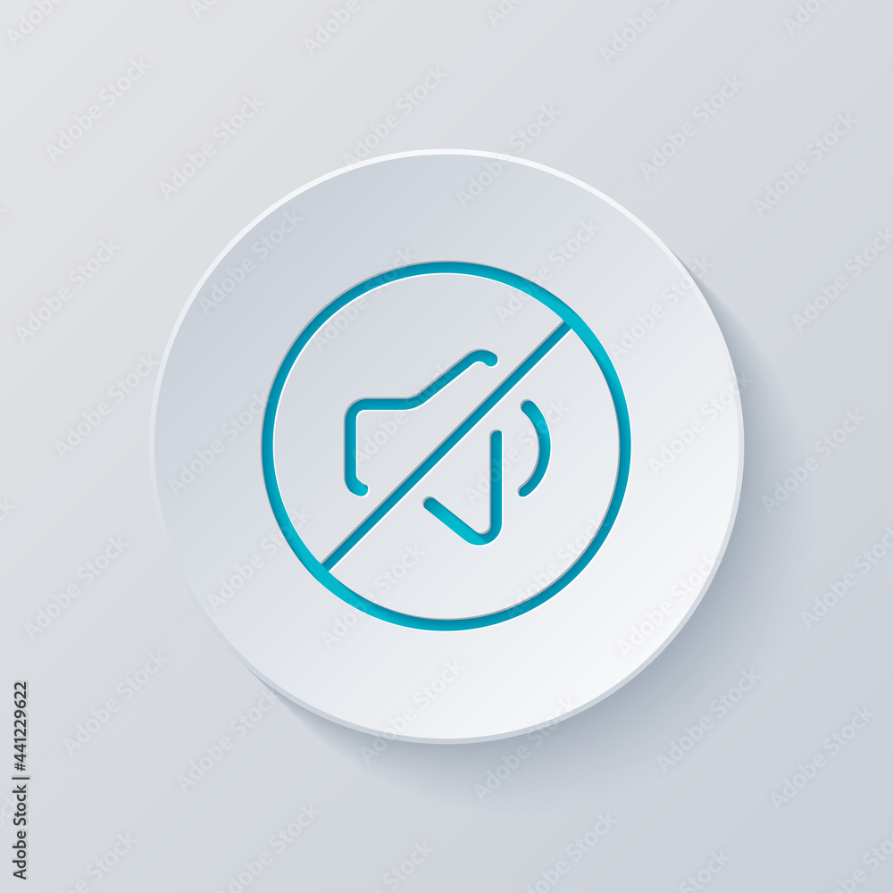 Keeping silence, be quiet, silent please, shhh. Cut circle with gray and blue layers. Paper style Keeping silence, be quiet, silent please, shhh. Cut circle with gray and blue layers. Paper style