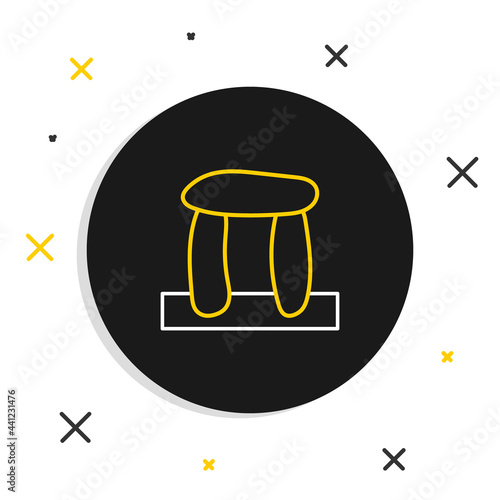 Line Stonehenge icon isolated on white background. Colorful outline concept. Vector