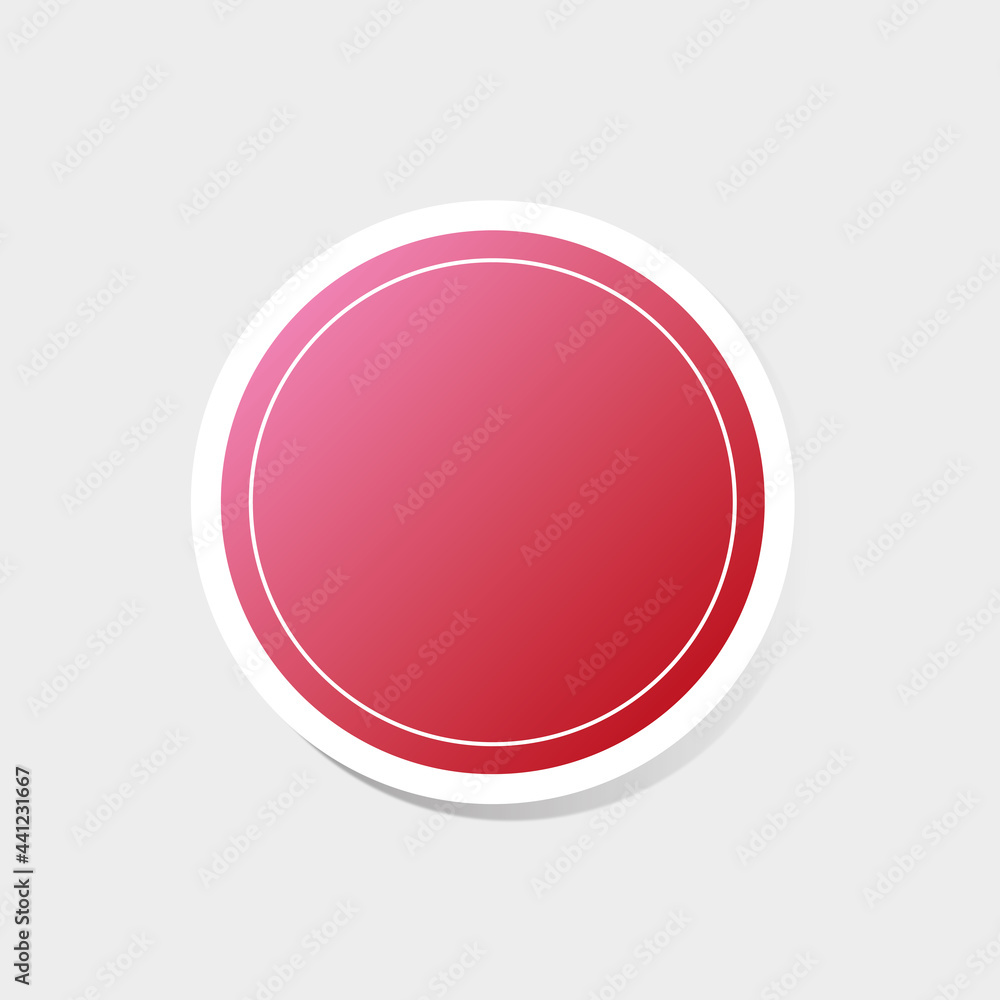 red sticker business circle 3d icon red sticker business circle 3d icon
