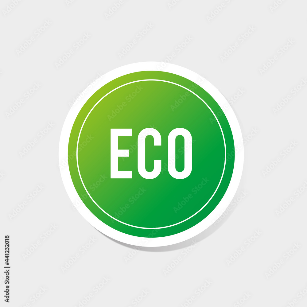 green sticker business circle 3d icon eco green sticker business circle 3d icon eco